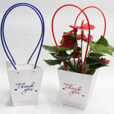 방수쇼핑백thank you(12cm용)10개(레드)