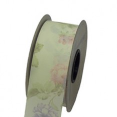꽃공단리본(아이보리)4.5cm