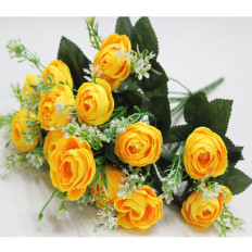 뉴신동백 조화부쉬(노랑)14줄기